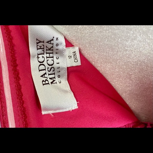 NWT Badgley Mischka strapless with sequin/rhinestone cascade PROM CRUISE GALA - Picture 8 of 16